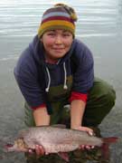 Laura with a whitefish