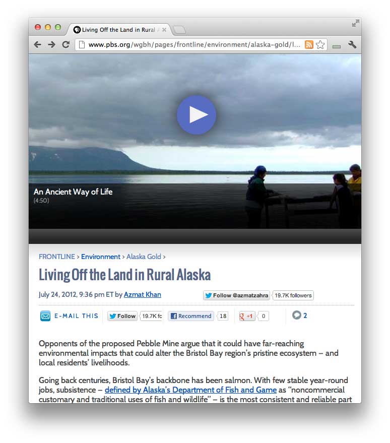 Frontline Alaska Gold Article