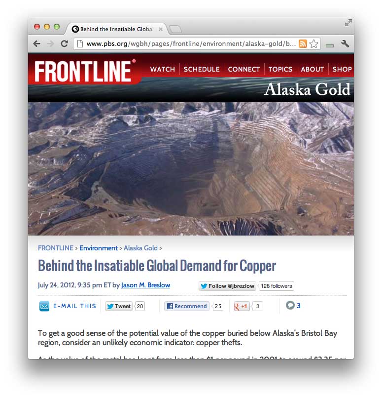 Frontline Alaska Gold Article